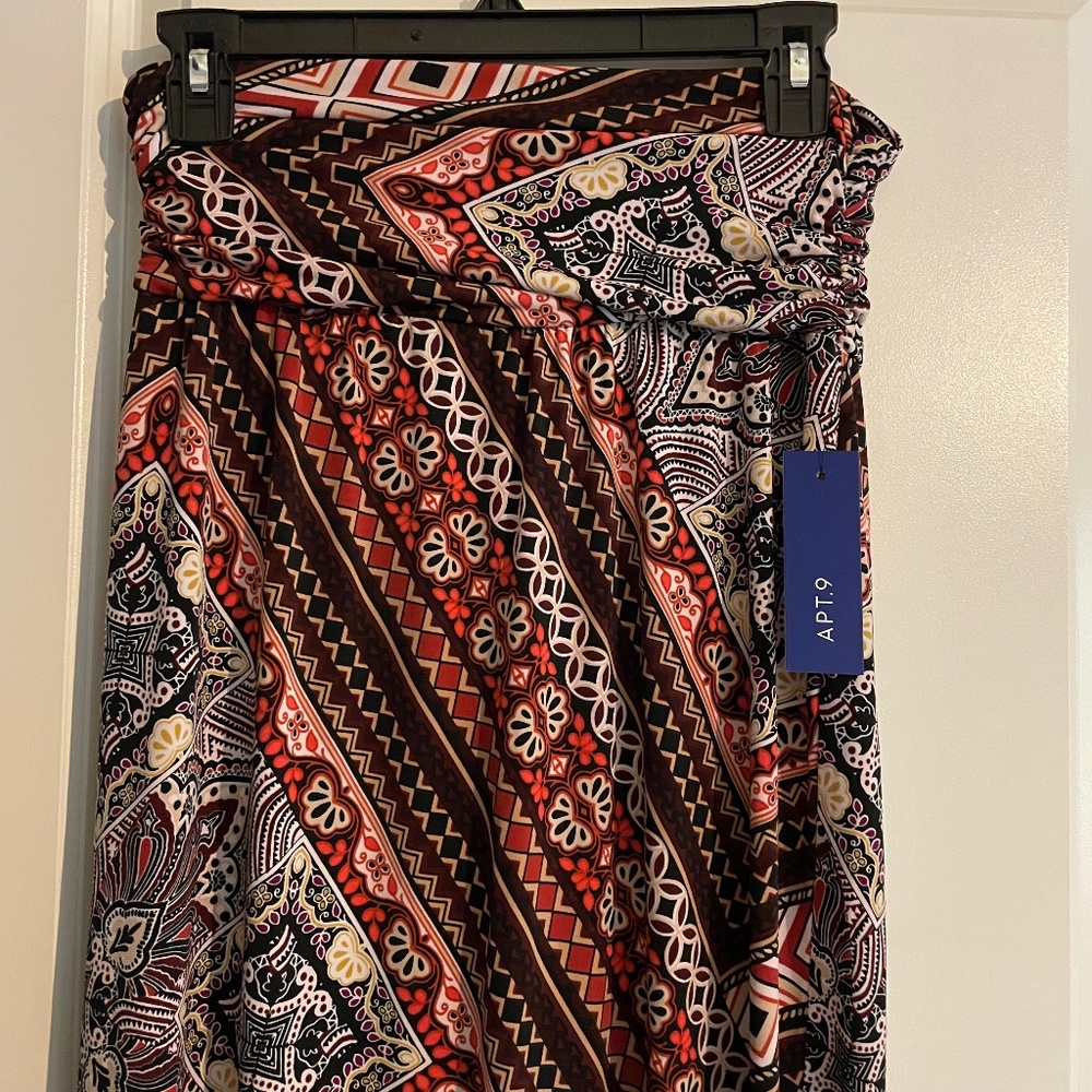 Apt. 9 Maxi Skirt Gathered Elastic Waist New with Tags Size Small